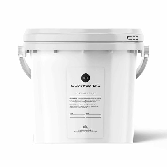 NNEDSZ 2Kg Golden 464 Soy Wax Flakes Bucket - 100% Pure Natural DIY Candle Melts Chips
