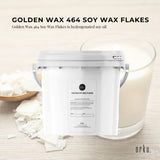 NNEDSZ 2Kg Golden 464 Soy Wax Flakes Bucket - 100% Pure Natural DIY Candle Melts Chips