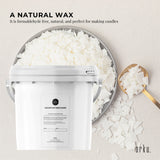 NNEDSZ 2Kg Golden 464 Soy Wax Flakes Bucket - 100% Pure Natural DIY Candle Melts Chips