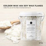 NNEDSZ 400g Golden 464 Soy Wax Flakes Bucket - 100% Pure Natural DIY Candle Melts Chips
