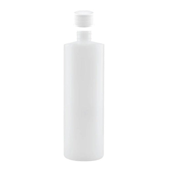 NNEDSZ 1x 1L Clear HDPE Round Bottle + 28/410 Caps - Empty Plastic Food Storage
