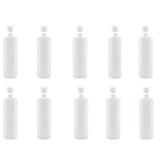 NNEDSZ 10x 250ml Clear HDPE Round Bottle + 28/410 Caps - Empty Plastic Food Storage