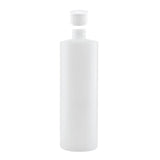NNEDSZ 10x 500ml Clear HDPE Round Bottle + 28/410 Caps - Empty Plastic Food Storage