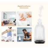 NNEDSZ Essential Oil Aroma Diffuser - 120ml 3D Glass Bottle Ultrasonic Mist Humidifier