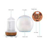 NNEDSZ Essential Oil Aroma Diffuser - 100ml Mirror Ball 3D Fireworks Mist Humidifier