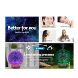 NNEDSZ Essential Oil Aroma Diffuser - 100ml Mirror Ball 3D Fireworks Mist Humidifier