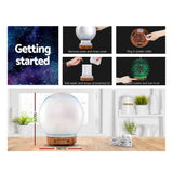 NNEDSZ Essential Oil Aroma Diffuser - 100ml Mirror Ball 3D Fireworks Mist Humidifier