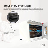 NNEDSZ 25L White UV Electric Towel Warmer Steriliser Cabinet Beauty Spa Heat Sanitiser
