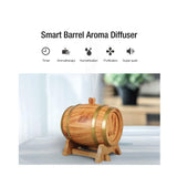 NNEDSZ Essential Oil Aroma Diffuser - 350ml Barrel Wood Ultrasonic Air Mist Humidifier
