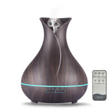 NNEDSZ Essential Oil Aroma Diffuser and Remote - 400ml Tulip Dark Ultrasonic Humidifier