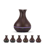 NNEDSZ Essential Oil Aroma Diffuser and Remote - 400ml Tulip Dark Ultrasonic Humidifier