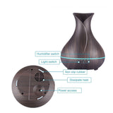 NNEDSZ Essential Oil Aroma Diffuser and Remote - 400ml Tulip Dark Ultrasonic Humidifier