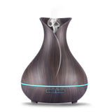 NNEDSZ Essential Oil Aroma Diffuser and Remote - 400ml Tulip Dark Ultrasonic Humidifier