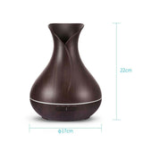NNEDSZ Essential Oil Aroma Diffuser and Remote - 400ml Tulip Dark Ultrasonic Humidifier