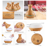 NNEDSZ Essential Oil Aroma Diffuser Tulip Light Wood Colour Ultrasonic Mist Humidifier