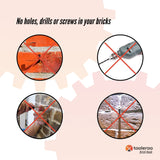 NNEDSZ 10 Pack 155-165mm (6-6.5") Brick Hooks - Wall Clips Hangers For Pictures Plants