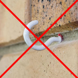 NNEDSZ 10 Pack 155-165mm (6-6.5") Brick Hooks - Wall Clips Hangers For Pictures Plants