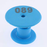 NNEDSZ 1-100 Cattle Number Ear Tags Set - Round Blue Pig Sheep Goat Livestock Labels