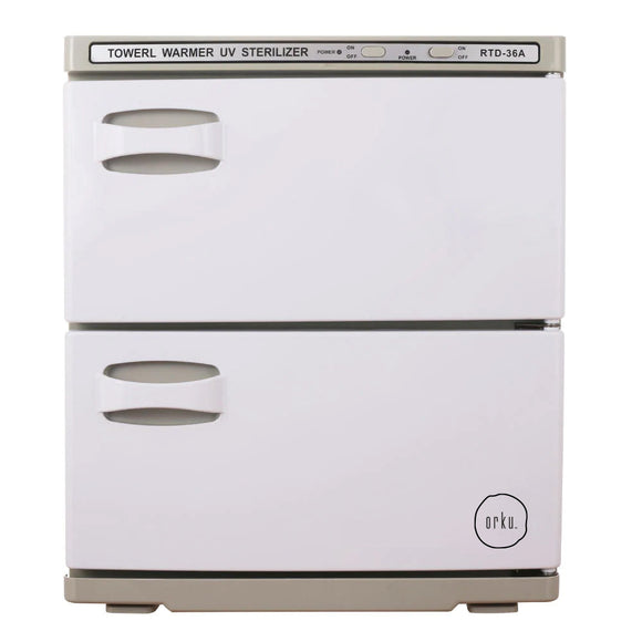 NNEDSZ 36L White UV Electric Towel Warmer Steriliser Cabinet Beauty Spa Heat Sanitiser