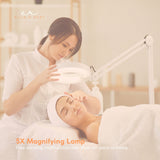 NNEDSZ 5x Magnifying Lamp Fluorescent Salon Light Glass Beauty Floor Stand Magnifier
