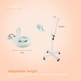 NNEDSZ 5x Magnifying Lamp Fluorescent Salon Light Glass Beauty Floor Stand Magnifier