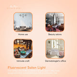 NNEDSZ 5x Magnifying Lamp Fluorescent Salon Light Glass Beauty Floor Stand Magnifier