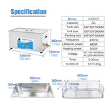 NNEDSZ 22L Digital Ultrasonic Cleaner Jewelry Ultra Sonic Bath Degas Parts Cleaning