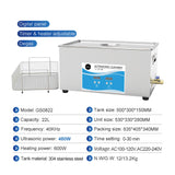 NNEDSZ 22L Digital Ultrasonic Cleaner Jewelry Ultra Sonic Bath Degas Parts Cleaning