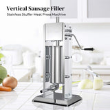NNEDSZ 5L Manual Vertical Sausage Filler - Stainless Stuffer Meat Press Machine