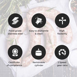 NNEDSZ 5L Manual Vertical Sausage Filler - Stainless Stuffer Meat Press Machine