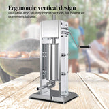 NNEDSZ 5L Manual Vertical Sausage Filler - Stainless Stuffer Meat Press Machine