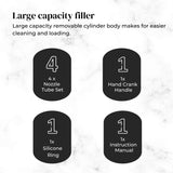 NNEDSZ 5L Manual Vertical Sausage Filler - Stainless Stuffer Meat Press Machine