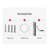 NNEDSZ 5L Manual Horizontal Sausage Filler - Stainless Stuffer Meat Press Machine