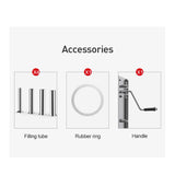 NNEDSZ 7L Manual Horizontal Sausage Filler - Stainless Stuffer Meat Press Machine