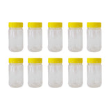 NNEDSZ 10x 500g Plastic Honey Jars + Lids - Round Clear Food Grade Packaging Containers