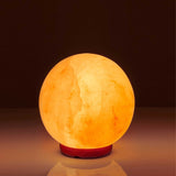 NNEDSZ 12V 12W 5" Ball Himalayan Pink Salt Lamp Carved Rock Crystal Light Bulb On/Off