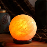 NNEDSZ 12V 12W 5" Ball Himalayan Pink Salt Lamp Carved Rock Crystal Light Bulb On/Off