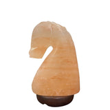 NNEDSZ 12V 12W Horse Himalayan Pink Salt Lamp Carved Knight Rock Crystal Light Bulb On/Off