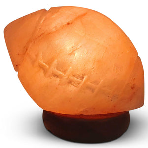 NNEDSZ 12V 12W Rugby Himalayan Pink Salt Lamp Carved Footy Rock Crystal Light Bulb On/Off