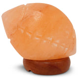 NNEDSZ 12V 12W Rugby Himalayan Pink Salt Lamp Carved Footy Rock Crystal Light Bulb On/Off