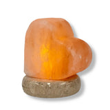 NNEDSZ USB Himalayan Salt Lamp - Heart Love Carved Shape Pink Crystal Rock LED Light