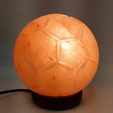 NNEDSZ 12V 12W Soccer Himalayan Pink Salt Lamp Carved Ball Rock Crystal Light Bulb On/Off