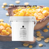 NNEDSZ 2.5Kg Tub Organic Beeswax Pellets Pharmaceutical Cosmetic Candle Yellow Bees Wax