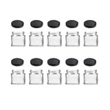 NNEDSZ 10x 300ml Flint Glass Jars + Twist Lids - Round Food Cosmetic Packing Containers