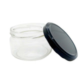 NNEDSZ 10x 300ml Flint Glass Jars + Twist Lids - Round Food Cosmetic Packing Containers