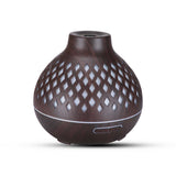 NNEDSZ Essential Oil Aroma Diffuser and Remote - 400ml Hollowed Wood Mist Humidifier