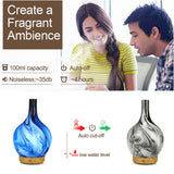 NNEDSZ Essential Oil Aroma Diffuser - 100ml Glass Marble Aromatherapy Mist Humidifier