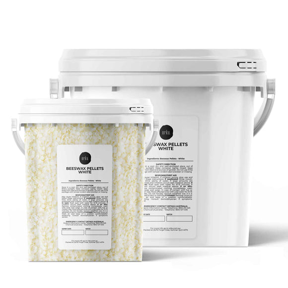 NNEDSZ 3Kg Natural Beeswax Pellets White Tub Pharmaceutical Cosmetic BP Candle Bees Wax