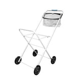 NNEDSZ Hills Premium Laundry Trolley For Clothes Washing Basket Integrated Peg Basket