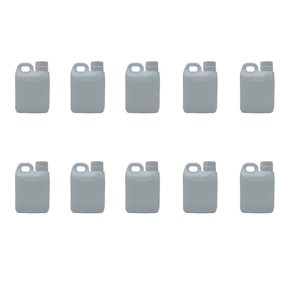 NNEDSZ 10x 1L Natural Bottle HDPE + TE Cap Jerry Can - Empty Plastic Chemical Food